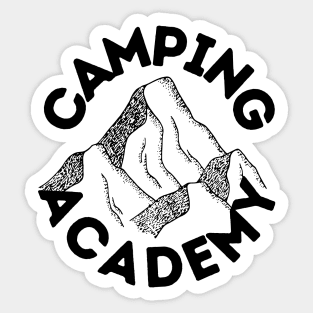 Camping Academy Perfect Gift for Nature Lovers Hiking Mountains Woods Travel Outdoors Sticker